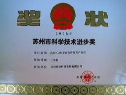 浩辰軟件榮獲蘇州市科學(xué)技術(shù)進步獎